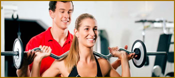 Woman with Personal Trainer Woman with Personal Trainer